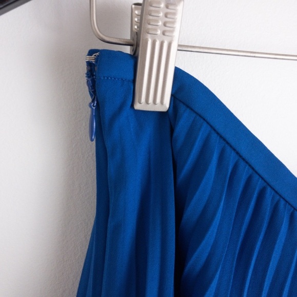 Banana Republic Tiered Pleated Skirt Cobalt Blue 6 - Picture 7 of 11